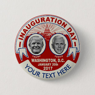 Trump Pence Add Your Own Slogan Inauguration Day 2 Inch Round Button