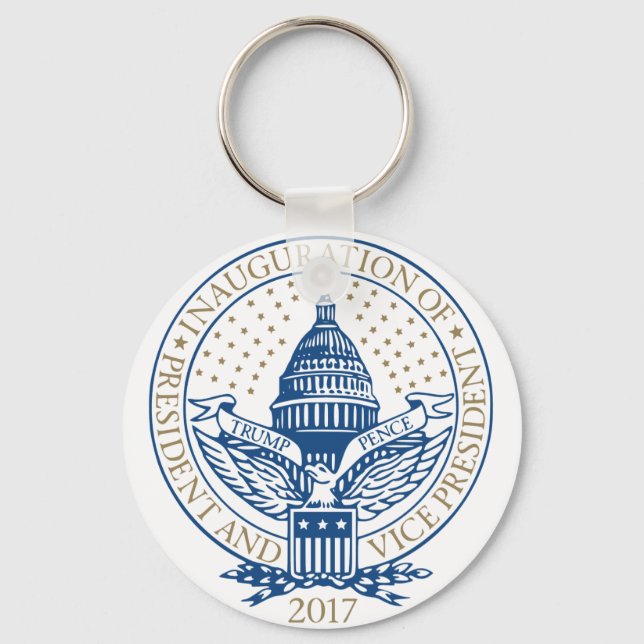 Trump Pence President Inaugural Logo Inauguration Keychain (Front)