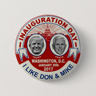 Trump Pence Retro Style Inauguration Day Souvenir 2 Inch Round Button