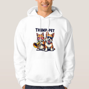 Trump pet Trump Make Our Pets Safe Again Trumpet Hoodie
