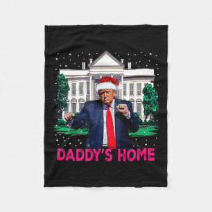 Trump Pink 2024 Take America Ck Daddy's Home Chris Fleece Blanket