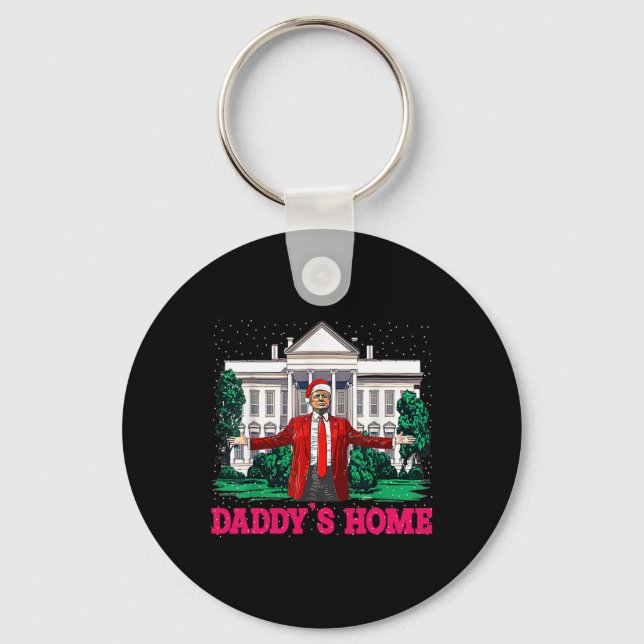 Trump Pink 2024 Take America Ck Daddy's Home Chris Keychain (Front)