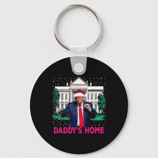 Trump Pink 2024 Take America Ck Daddy's Home Chris Keychain (Front)