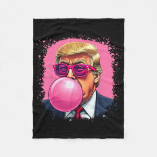 Trump Pink Bubble Gum  Fleece Blanket