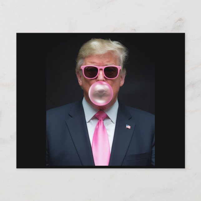 Trump Pink Bubble Gum President 47 USA Flyer (Front)
