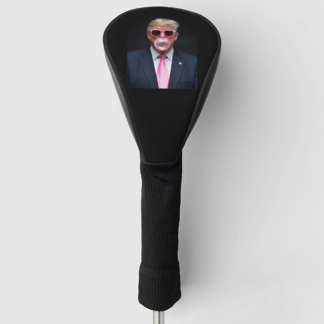 Trump Pink Bubble Gum President 47 USA Golf Head Cover (Front)