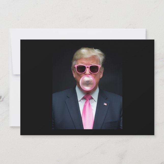 Trump Pink Bubble Gum President 47 USA Invitation (Front)