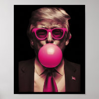 Trump Pink Bubblegum Funny 