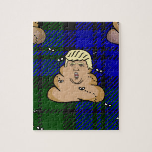 trump plaid poop jigsaw puzzle