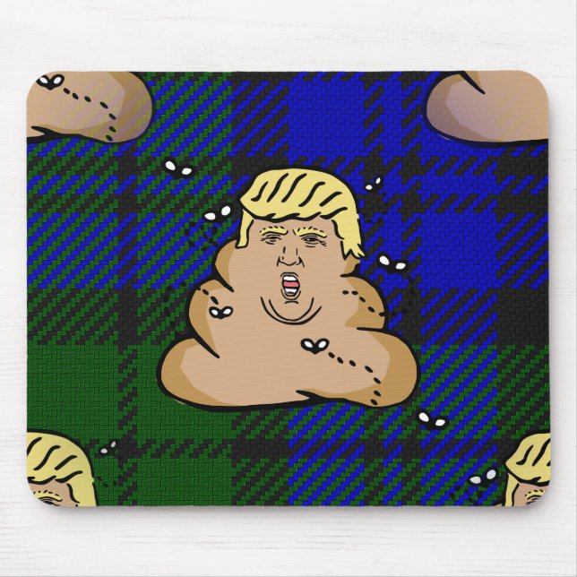 trump plaid poop mouse pad (Front)