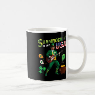 Trump Playing Guitar Shamrockin In The Usa Saint P Coffee Mug