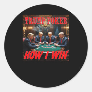 Trump Poker2  Classic Round Sticker