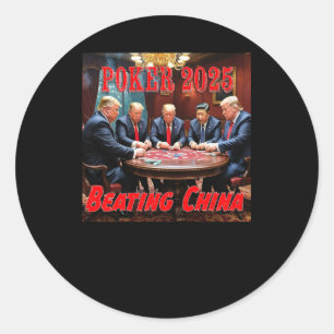 Trump Poker 2025  Classic Round Sticker