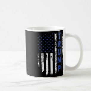 Trump Police Thin Blue Line Republican Cop Usa Fla Coffee Mug
