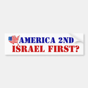 Trump Policy Israel First America 2nd subjugated  Bumper Sticker