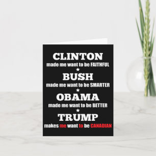 Trump Political Tee For Independents And Liberals  Card