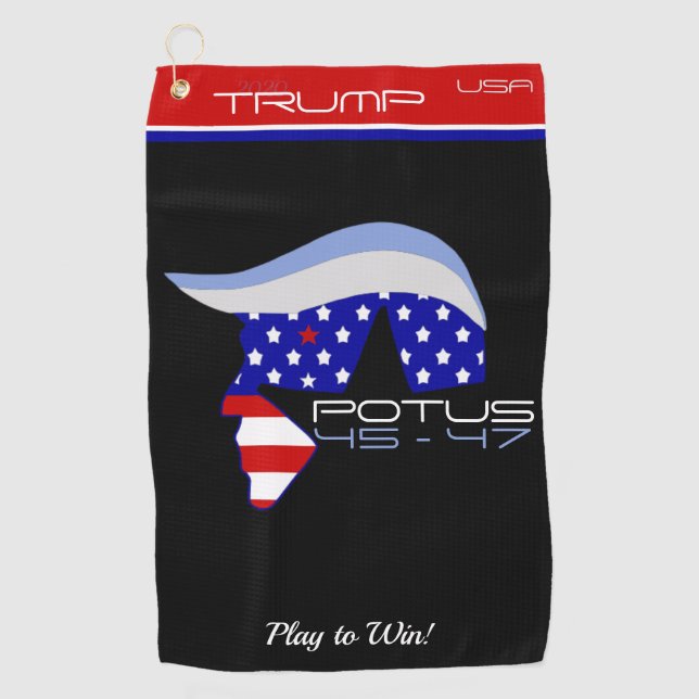 TRUMP POTUS 45-47 Golf Towel (Front)