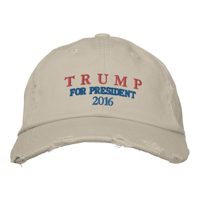 TRUMP POUR LE PRÉSIDENT 2016 DÉTRUIT CASQUETTE RET (Devant)