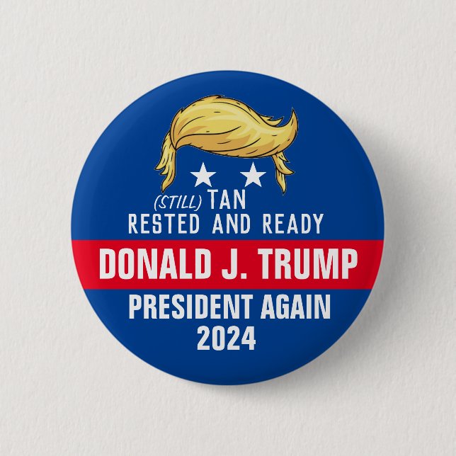 Trump President Again 2024 2 Inch Round Button (Front)