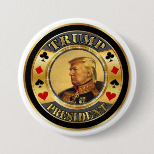 Trump President Casino Chip 3 Inch Round Button