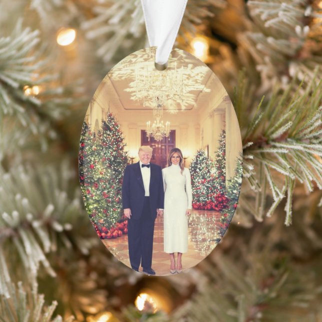 Trump Président des États-Unis Noël à la Maison Bl (Arbre)