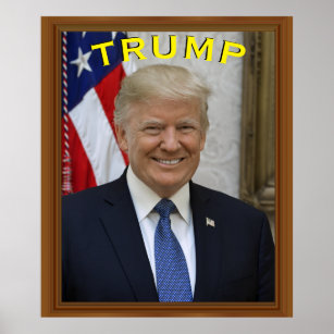 Trump President Portrait Smiling  Faux Canvas Prin Poster