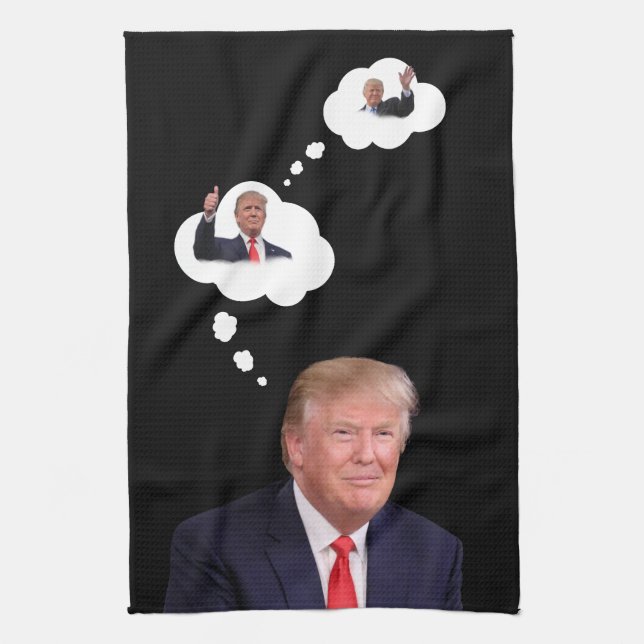 Trump President Portrait 🇺🇸😁 Smiling  Kitchen Towel (Vertical)