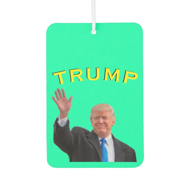 Trump President Portrait 🇺🇸😁 Waving Air Freshener (Front)