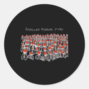 Trump President Usa Flag Halloween Horror Story  Classic Round Sticker