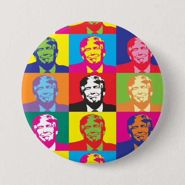 Trump Presidential Pop Art 3 Inch Round Button (Front)