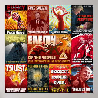 Trump Propaganda Poster, 11-in-1 Poster
