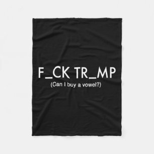 Trump Protest T Shirt  Fleece Blanket
