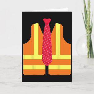 Trump Proud To Be Garbyge Hi-vis Vest Red Tie Cost Card