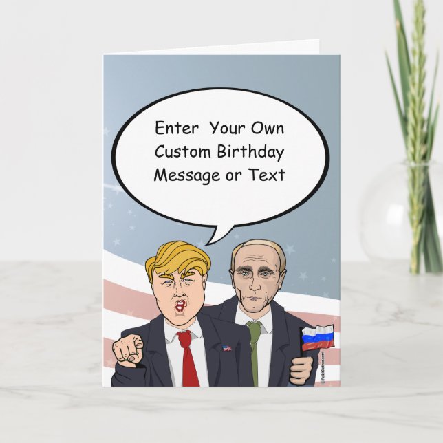 Trump Putin Birthday Card - Customize Your Message (Front)