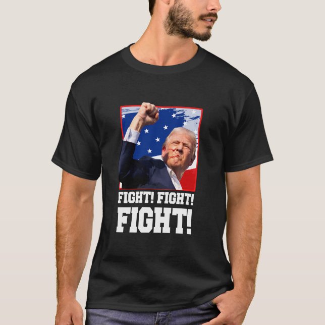 Trump Rally Fight Tee Trump 2024 Supporters USA Me (Front)