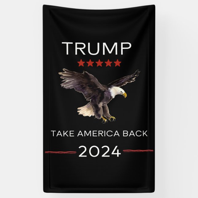 Trump Rally Take America Back 2024 bannière vinyle (Vertical)