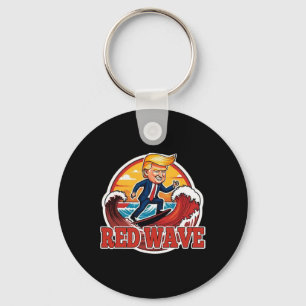 Trump Red Wave Republican Keychain