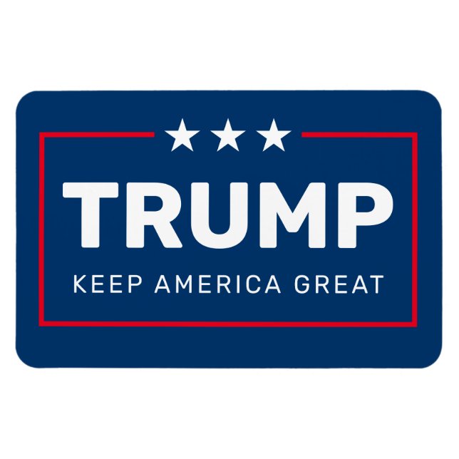 Trump - red white blue - Keep America Great Magnet (Horizontal)