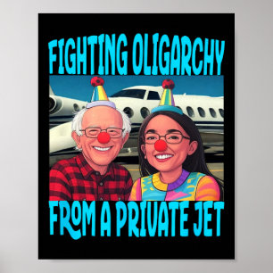 Trump Republican Fight Oligarchy From Private Jet Poster