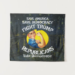 Trump Republican Party Birthday Holiday Boys Girls Tapestry