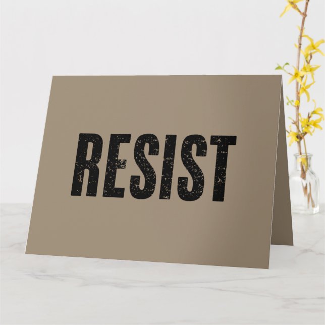Trump Resist Trump Protest Anti Political Protest  Card (Yellow Flower)