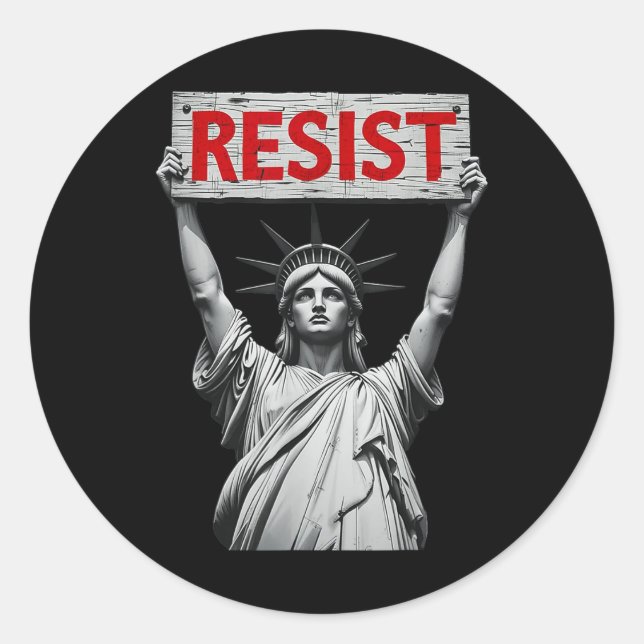 Trump Resist Trump Protest Anti Political Protest  Classic Round Sticker (Front)