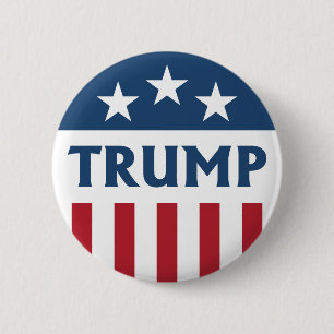 TRUMP Retro Campaign Design Stars & Stripes Flag 2 Inch Round Button