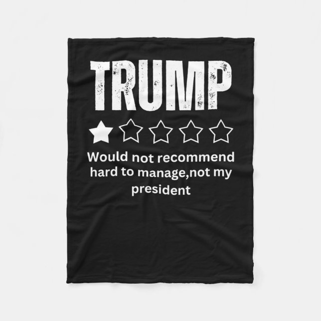 Trump Review Not My President 2025  Fleece Blanket (Front)