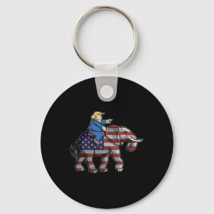 Trump Riding Elephant Republicans Shirt Gift  Keychain