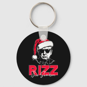 Trump Rizz The Season Christmas Funny Donald Trump Keychain