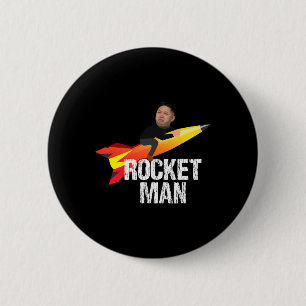 Trump Rocket Man Kim Jong Un North Korea Funny  2 Inch Round Button