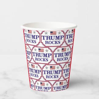 Trump Rocks Paper Cups