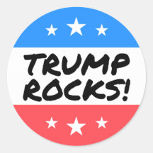 TRUMP ROCKS round sticker