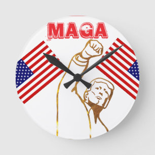 TRUMP ROUND CLOCK